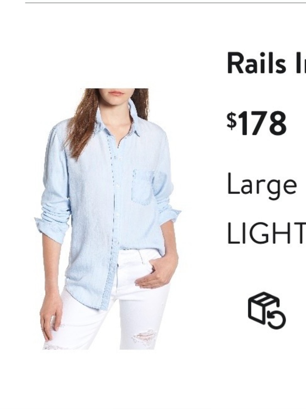 Rails Light Blue Chambray Button-Up Shirt
